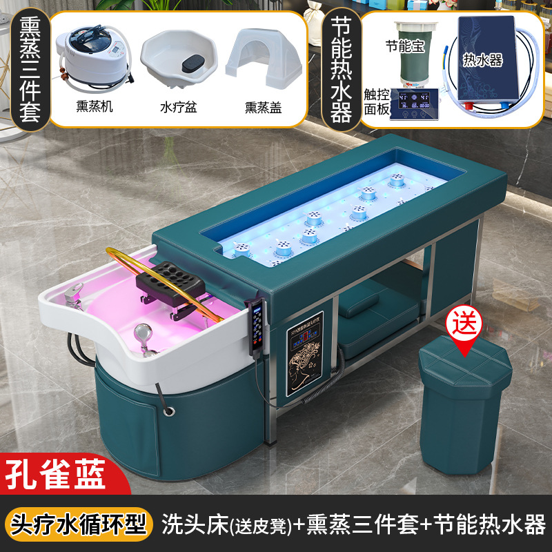 Azul pavo real + CIRCULACIÓN DE AGUA + calentador de agua + Fumigación