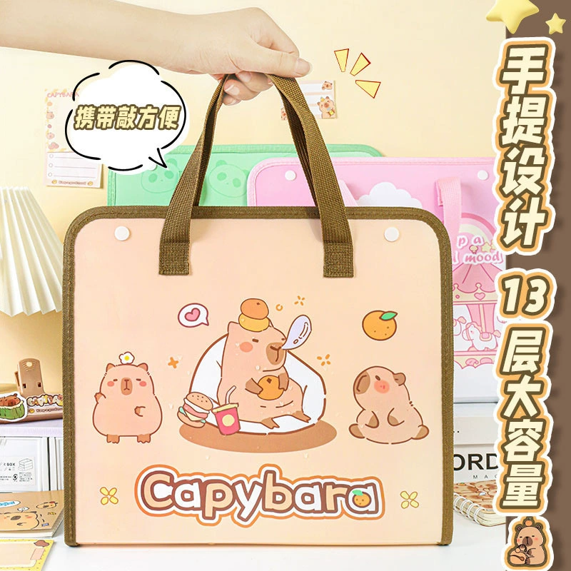 Cartoon organ, card holder, capacious pencil case, new collection, horizontal version, 13 floors