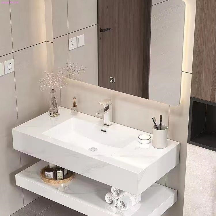Nuevo hotel de estilo inodoro gabinete de baño doble tabla de roca sin costura integral lavabo moderno simple inodoro