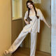 Cross-border ice silk pajamas women's cute wind bear summer new high-end sense cartoon short sleeve pants home clothing wholesale