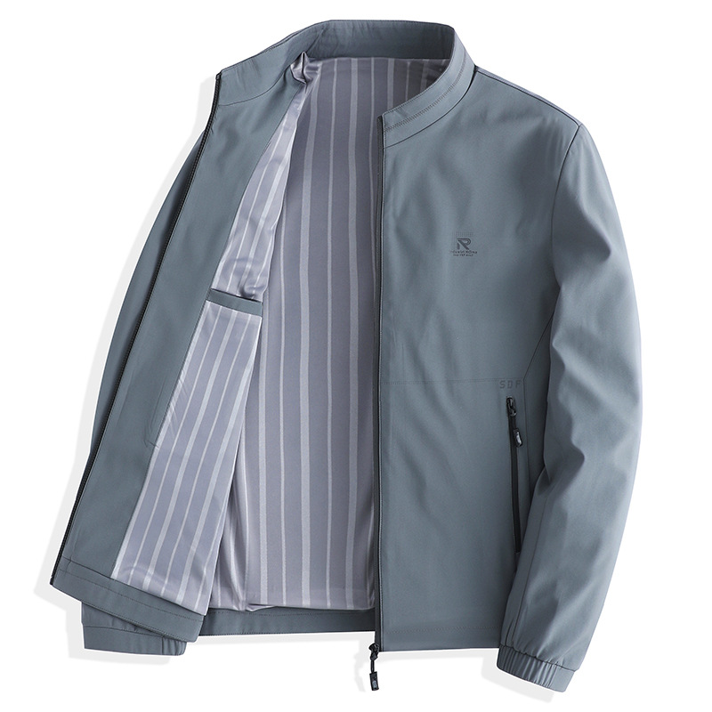 2026 Spring and Autumn Hot-Selling Men's Jacket Fashion Stand Collar Casual Outerwear Loose Casual Zipper Jacket Men's Trend