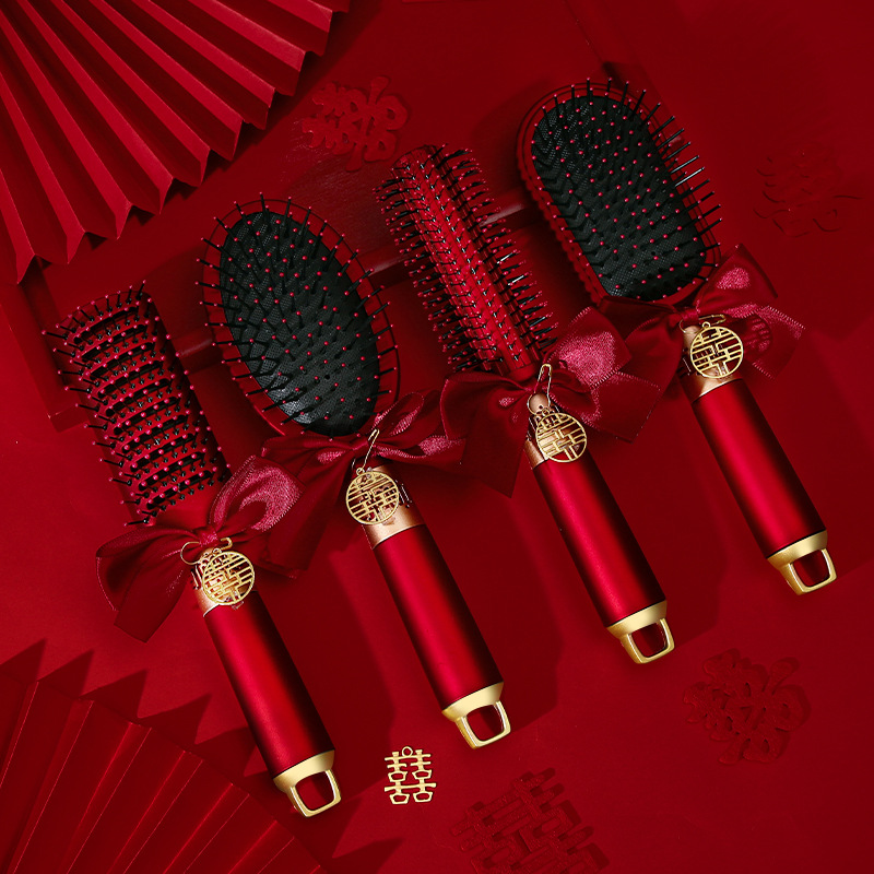 wedding comb red air cushion comb a pair of women‘s dowry items bride xi comb wedding supplies complete collection