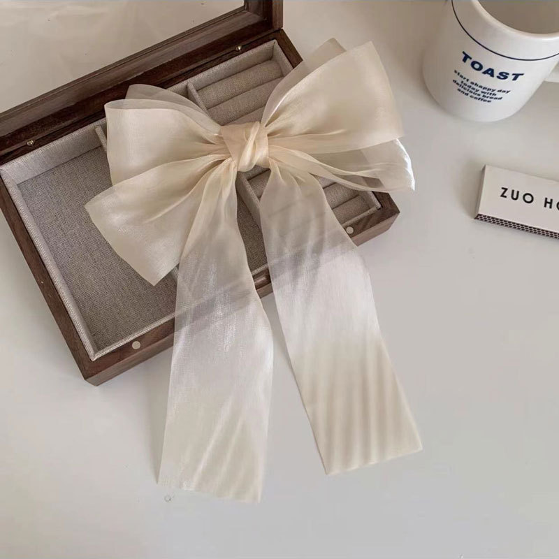 40g Weight Hair Clip Hair Accessories Type 1 Piece Quantity Daily Occasion Gauze Material Knot, Butterfly, Bow Knot Pattern Women's Gender Sweet Style Sweet Women's Knot Butterfly Bow Knot Gauze Hair Clip 6