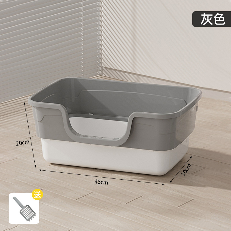 Gran tamaño semicerrado lavable desmontable anti-spillado inodoro para gatos desodorizante sin olor de fábrica de productos para gatos al por mayor