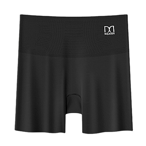Ice Silk Thin High Waist Hip Lifting Tummy Controlling Boxer Briefs for Women No-Wear Underwear Anti-Exposed Underwear Safety Pants 2-in-1