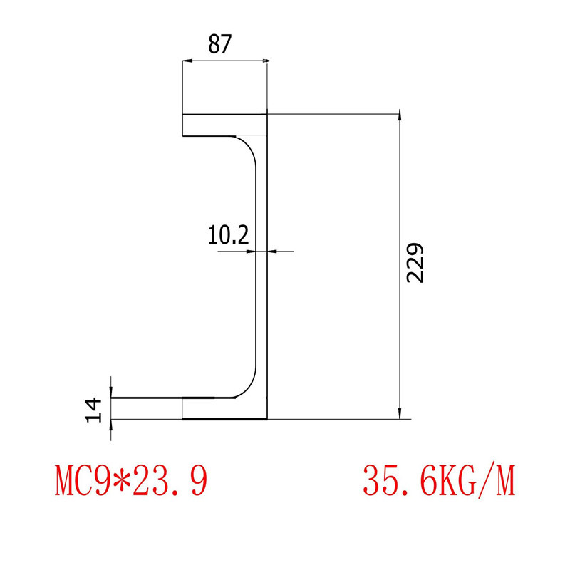 美标槽钢MC9x23.9材质A709批发零售价格