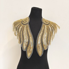 Glimmer embroidery polyester mesh lace handmade beading DIY decorative accessories for clothing and accessories.