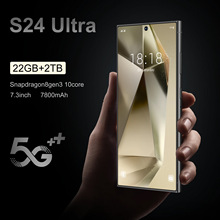 新款跨境手机S24 Ultra4+128真4G1600万像素八核7.3寸大屏安卓12