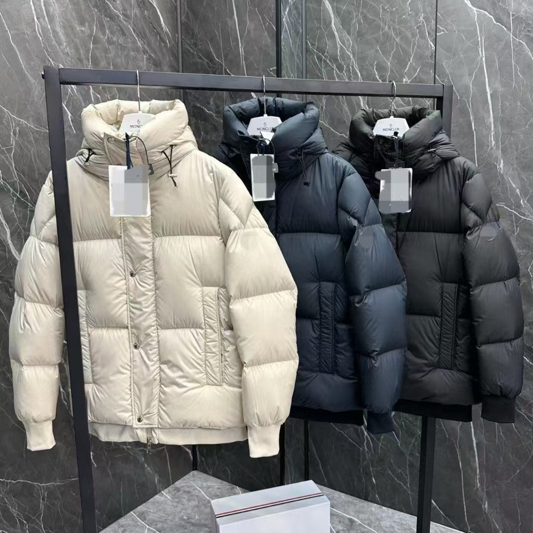 M-Monk Winter New Style Black Warrior Simple and Versatile Unisex Casual Thickened Warm Hooded Down Jacket