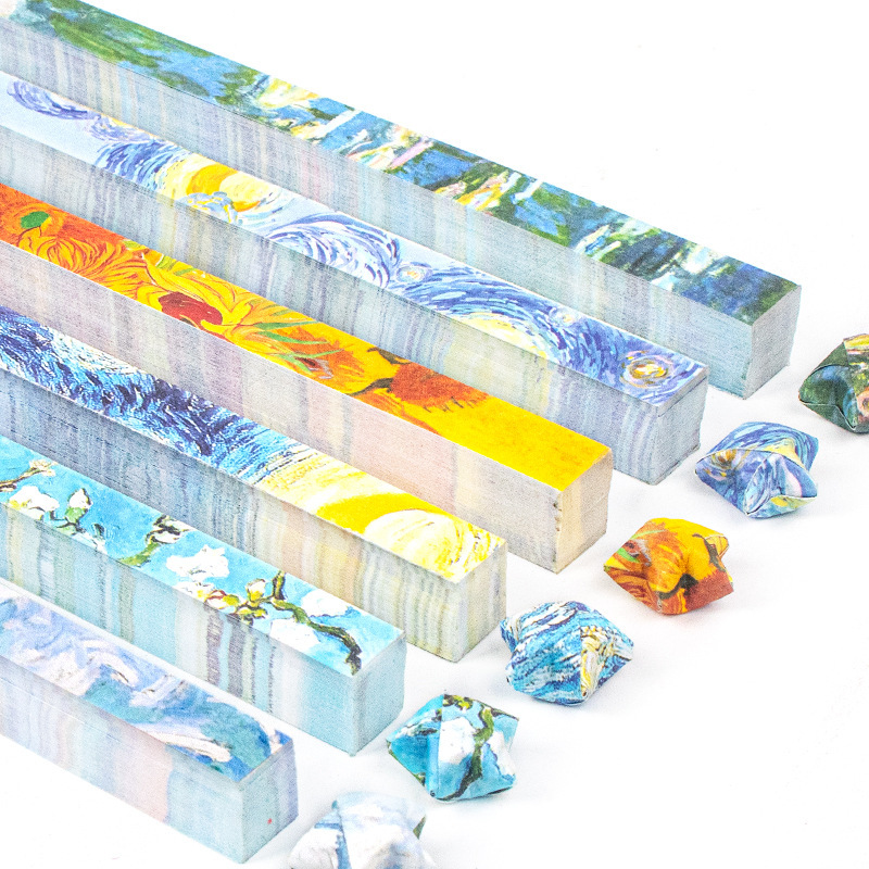 Chen Yang Culture Star Strip Light-chasing Sequence Chapter Van Gogh Oil Painting Star Origami Folding Lucky Star Diy Material