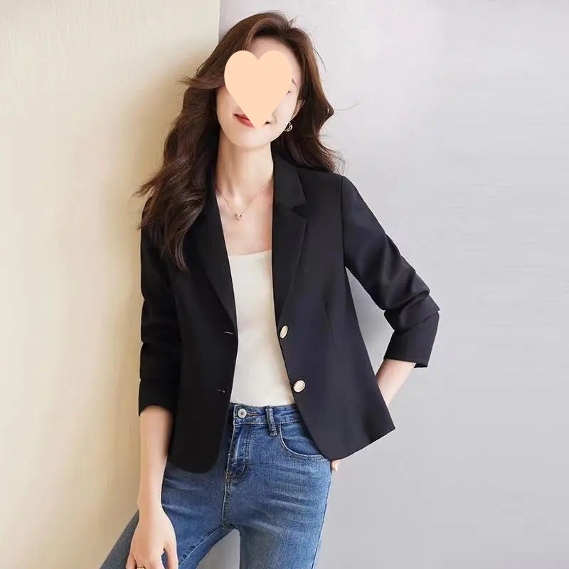 小个子短款西装外套女2025春季新款时尚气质小西服设计感小众上衣|undefined