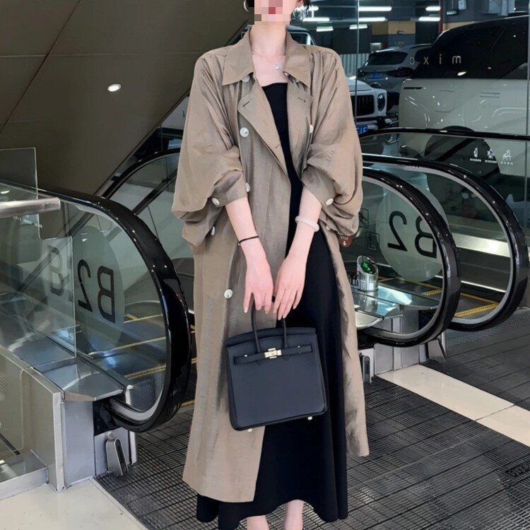 Cross-Border Losa Ten Stores [Exclusive to Dream Baobao] Lightweight Sunscreen Windbreaker for Women, New Spring/Summer Loose Mid-Length Style