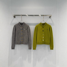 南油高版本女装MARCHE家2025新款草稿本针织圆领开衫毛衣