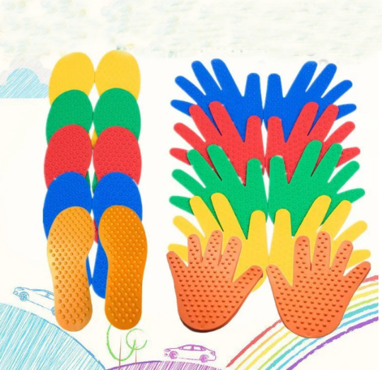 Equipo de entrenamiento sensorial para niños huellas huella de mano pie signo placa Palm pad divertido equipo de entrenamiento sensorial