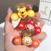 Cartoon cute crab pin, bangs, hairgrip, with little bears, wide color palette, simple and elegant design