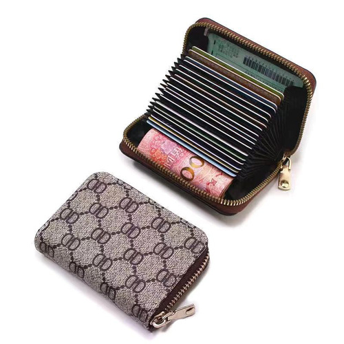Loss leader clearance new zipper card holder for women's driver's license leather card case for men short card holder mini wallet wholesale