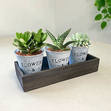 定制桌面擺件復古花盆架田園風花盆栽花木盒廠家定制桌面款