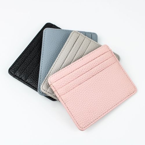 Foreign trade hot-selling new casual card holder with lychee pattern creative coin card holder, fashionable student bus card holder