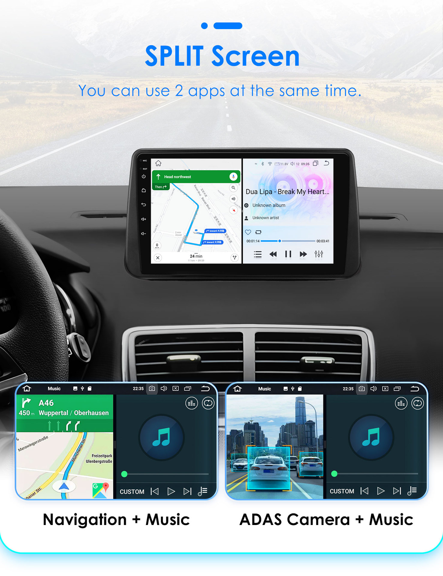 9inch Suitable for 09-14 Opel Meriva Android Smart Large-Screen Car Bluetooth Gps Navigation All-In-One Machine