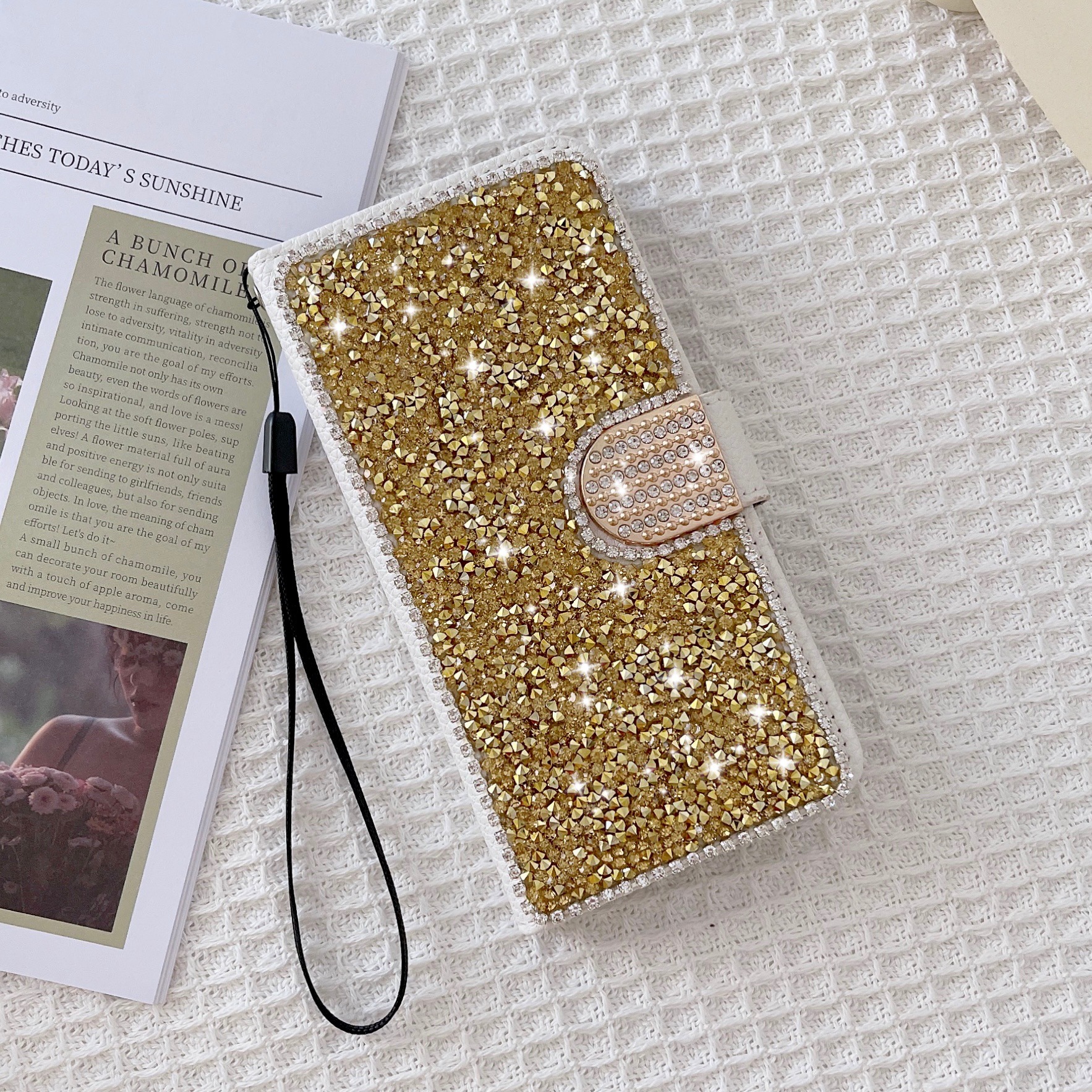 Luxury Flash Diamond Card Holder Phone Case For Iphone & Samsung_voghion.com