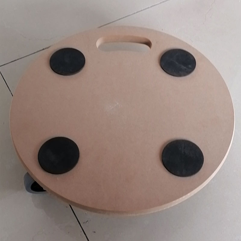 trolley乌龟车MDF木板圆形平板万向轮周转搬运拉货车车平板车