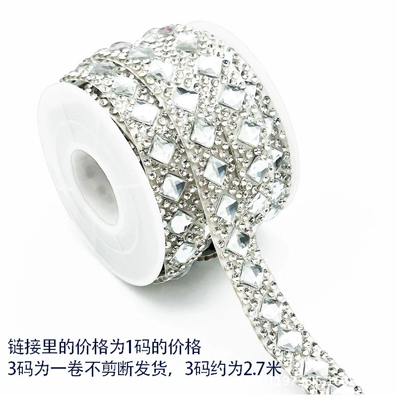 Tiras de diamantes de imitación al por mayor, tiras de diamantes de imitación autoadhesivas, accesorios de ropa, diamantes de imitación de cristal, accesorios de bricolaje, pegatinas de diamantes de imitación