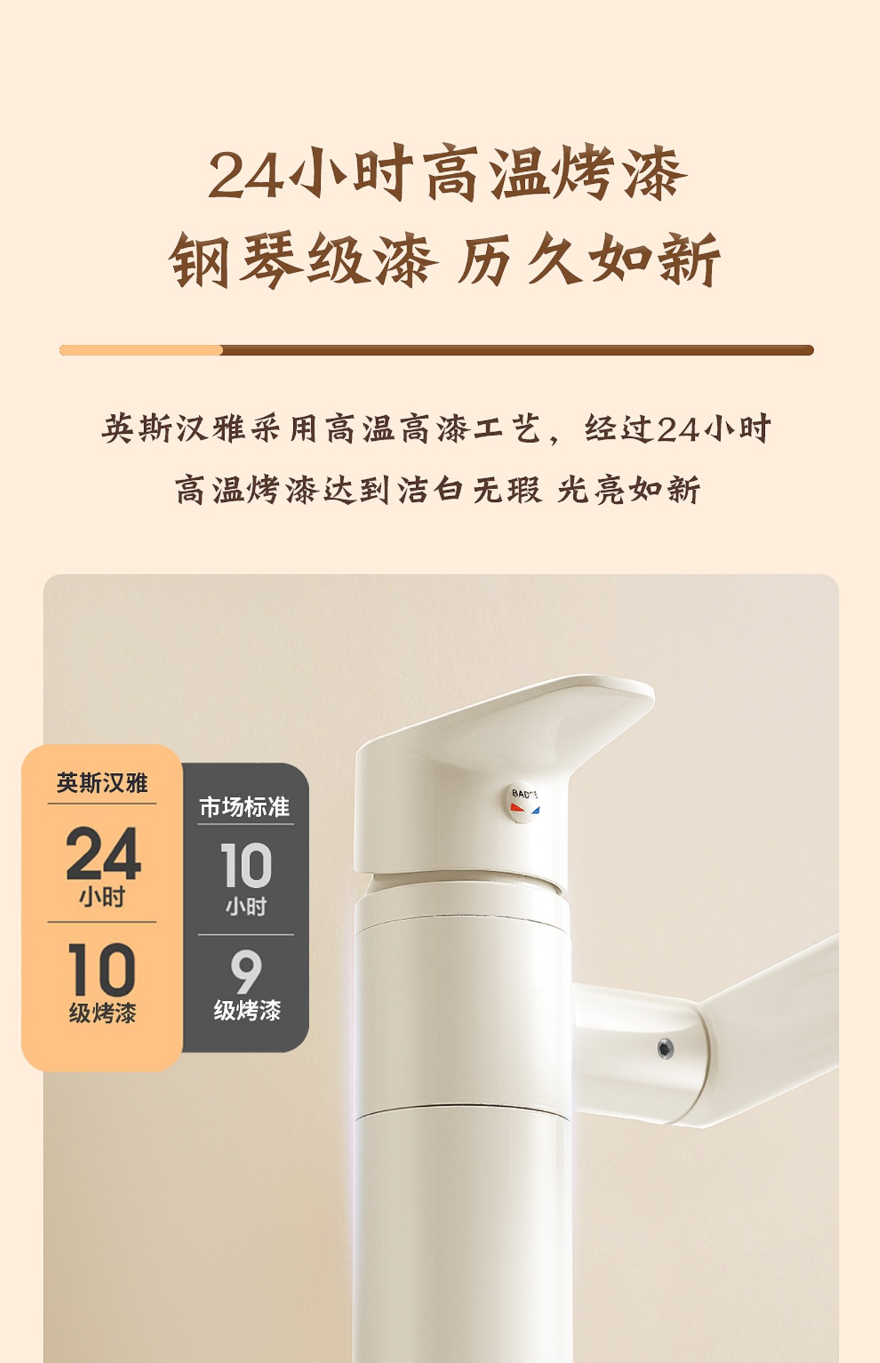 Cream white bathroom washbasin faucet, bathroom washbasin and basin, all-copper cold and hot universal mechanical arm undefined