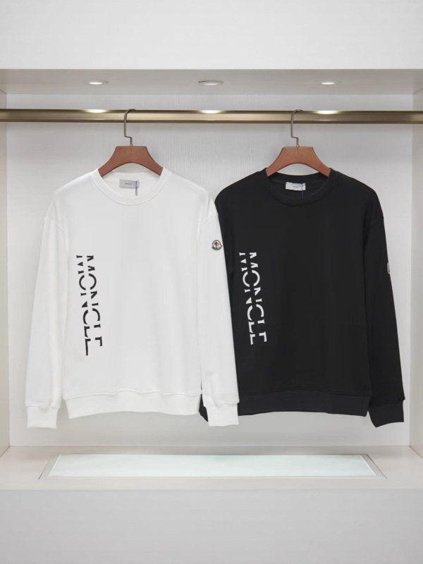 新款欧美蒙MON满印CLER魔术贴刺绣字母LOGO圆领卫衣男女同款上衣|undefined