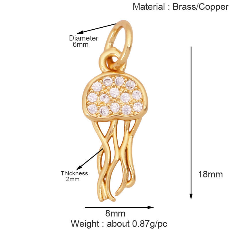 3g Weight Pendant Jewelry Making Type 11*28mm Jewelry Making Size DIY Ornament Accessories Classification 1 Piece Quantity Copper Material Conch, Dolphin, Hippocampus, Fish Pattern All Seasons Season Polished Finish Plating Design Elegant, Sweet Style 1 Piece 11*28mm Copper Conch Dolphin Hippocampus Polished Pendant DIY Ornament Accessories 13