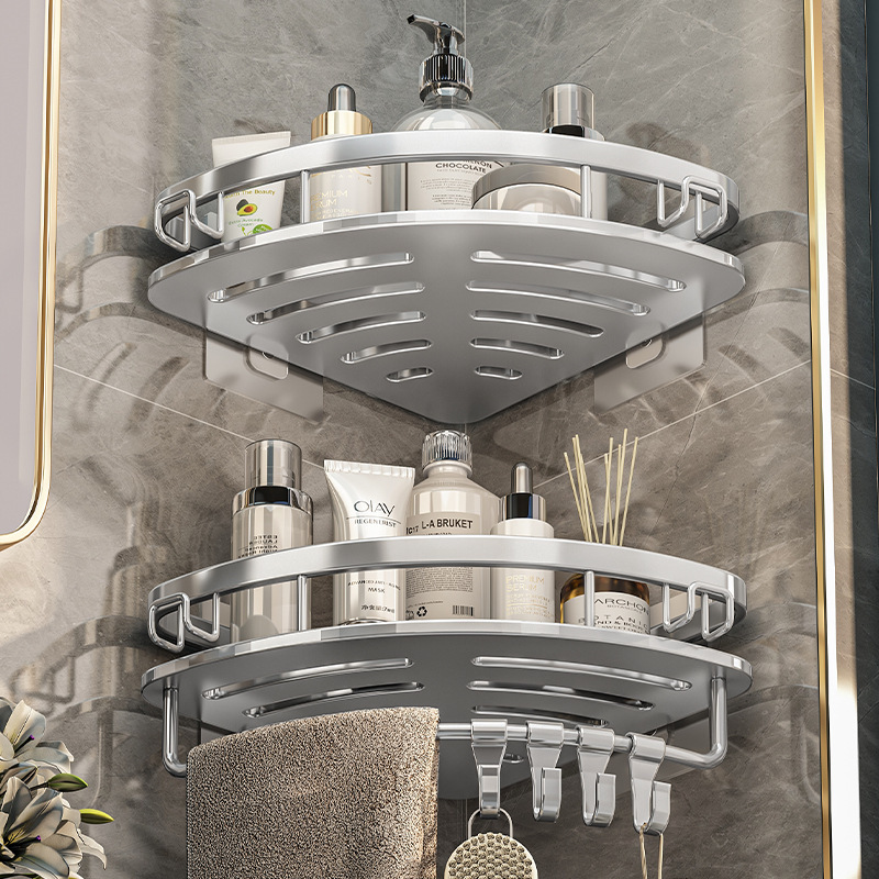 Toilet Storage Rack No Punch Bathroom Wall-mounted Corner Washstand Wall-mounted Toilet Triangle Kitchen Storage Rack