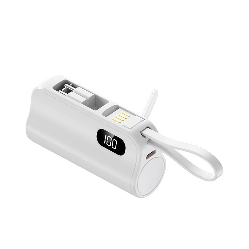 クロスボーダー卸売りカプセル充電宝隠し式テールプラグ付きスタンド電気量表示10000ミリアンペア移動電源|undefined