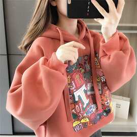 女童春秋卫衣2024新款韩版网红洋气儿童连帽长袖中大童时髦上衣服