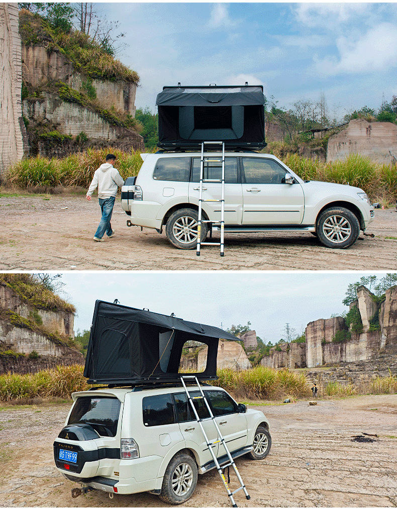 Roof-Top Tent Side-Flip Outdoor Camping Suv Tank Off-Road Self-Driving Tour Car Camping Stowable Car Tent