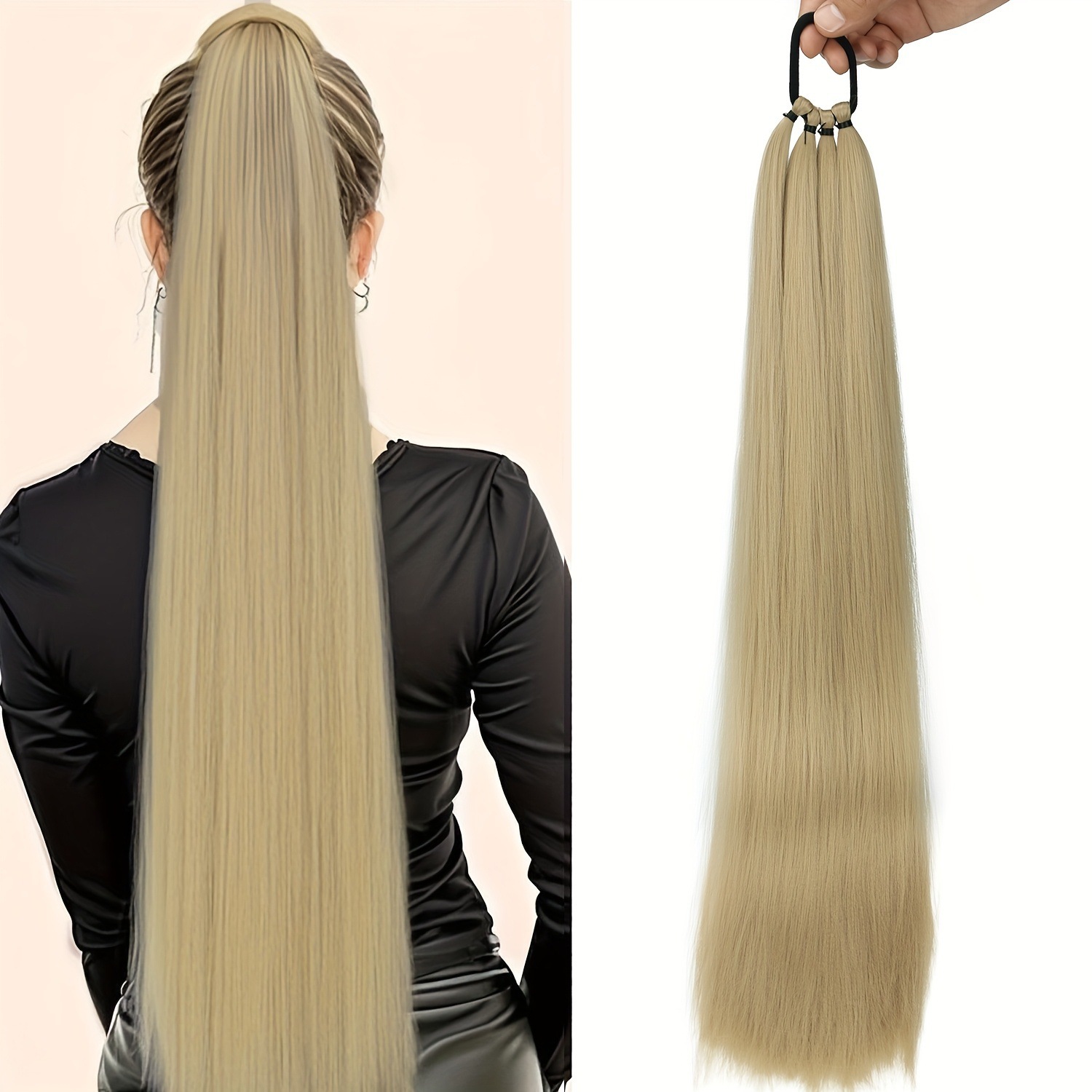 Entrar en el comercio exterior trenzado de cola de caballo, cola de caballo con correa al por mayor.