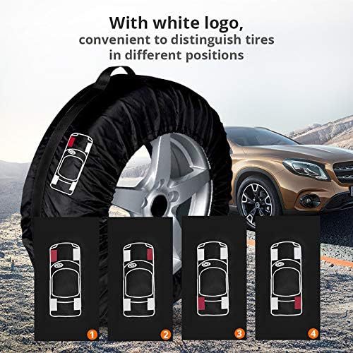 210D Tire Cover Tire Cover Car Spare Tire Cover Tire Bag Wheel Cover Cross-Border Hot-Selling Snow Tire Storage Bag