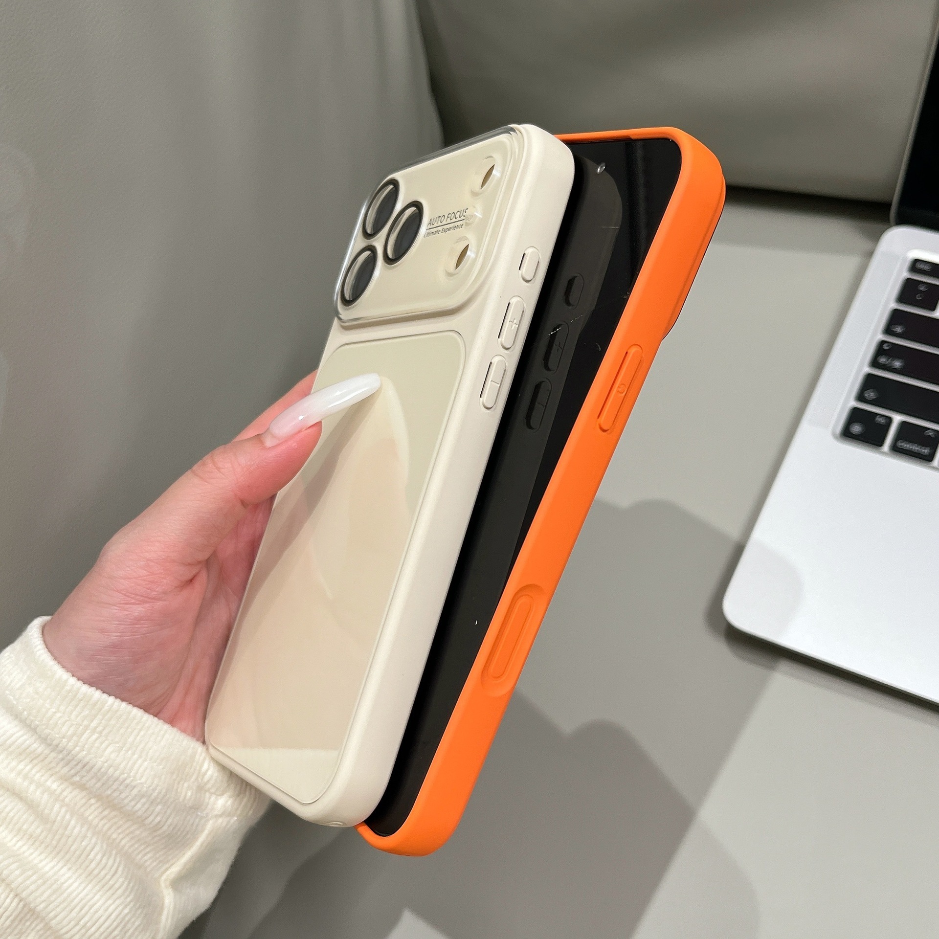 适用iPhone18promax手机壳秒变大视窗糖果色亮面玻璃苹果17保护套