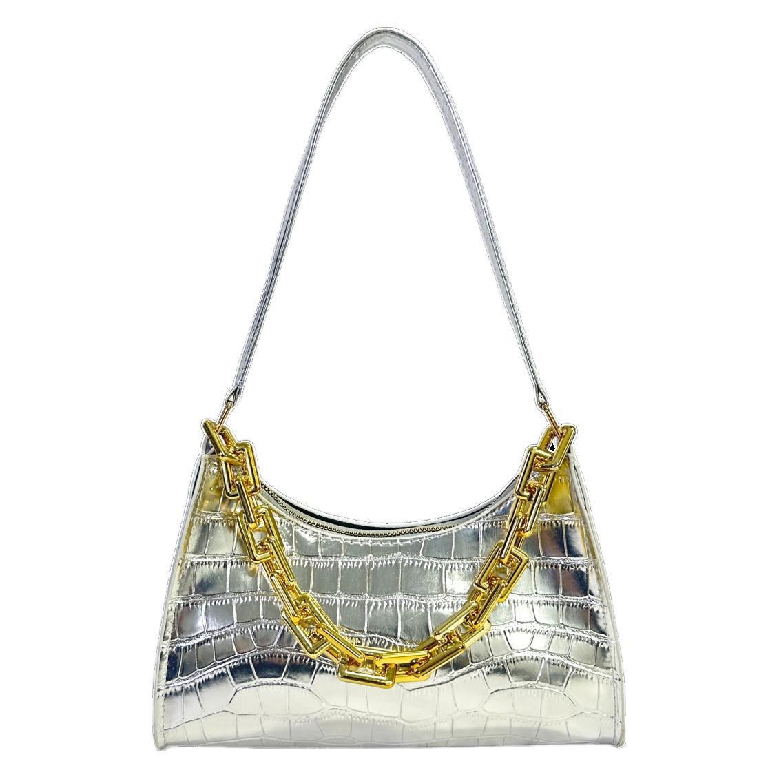 Bolso de axila con patrón de cocodrilo 2025 nuevo bolso de comercio exterior del sudeste asiático bolso de cercanías bolso de hombro de todo fósforo de moda femenina