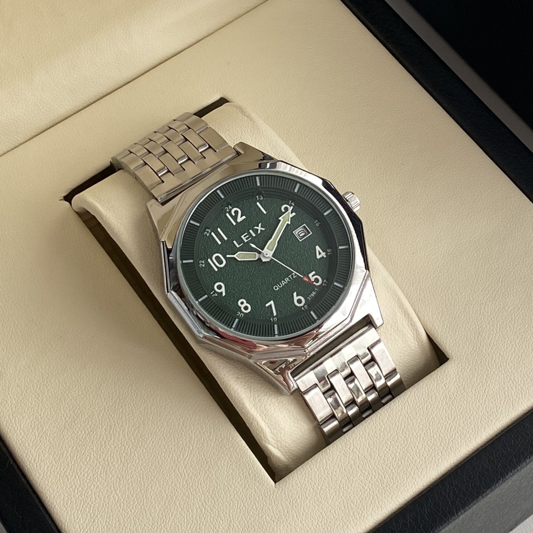 Simple Digital Men's Watch, High-End Niche Calendar Steel Band Quartz Watch, Casual Men's Student Watch