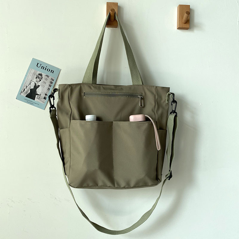Bolsa de lona impermeable bolsa de hombro de verano para mujer bolsa de gran capacidad para mujer bolsa de mensajero para estudiantes universitarios