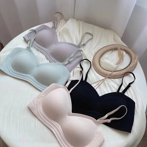 Strapless bra for women summer thin small chest push-up bra without rims tube top non-slip invisible anti-exposure wrapped chest