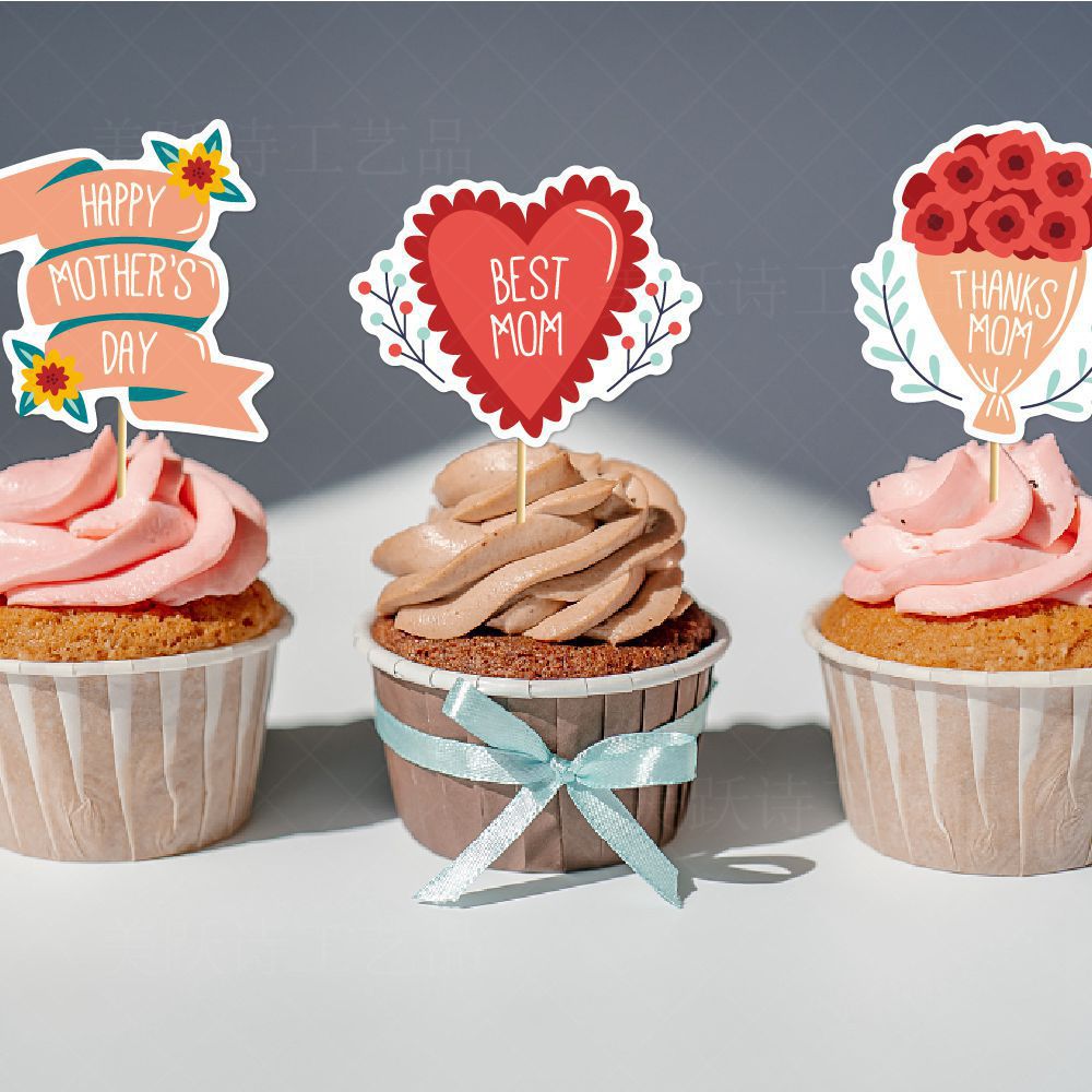 Decoración para Fiesta del Día de la Madre, Adornos Colgantes en Espiral, Decoración para Pastel con la Frase 'Te Quiero Mamá', Suministros para el Día de la Madre