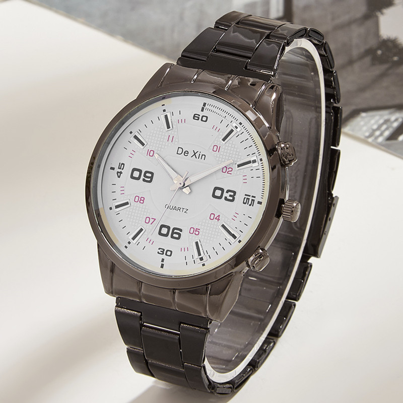 Venta al por mayor nuevo impermeable reloj de cuarzo correa de acero reloj de los hombres de negocios reloj de moda luminoso hombres