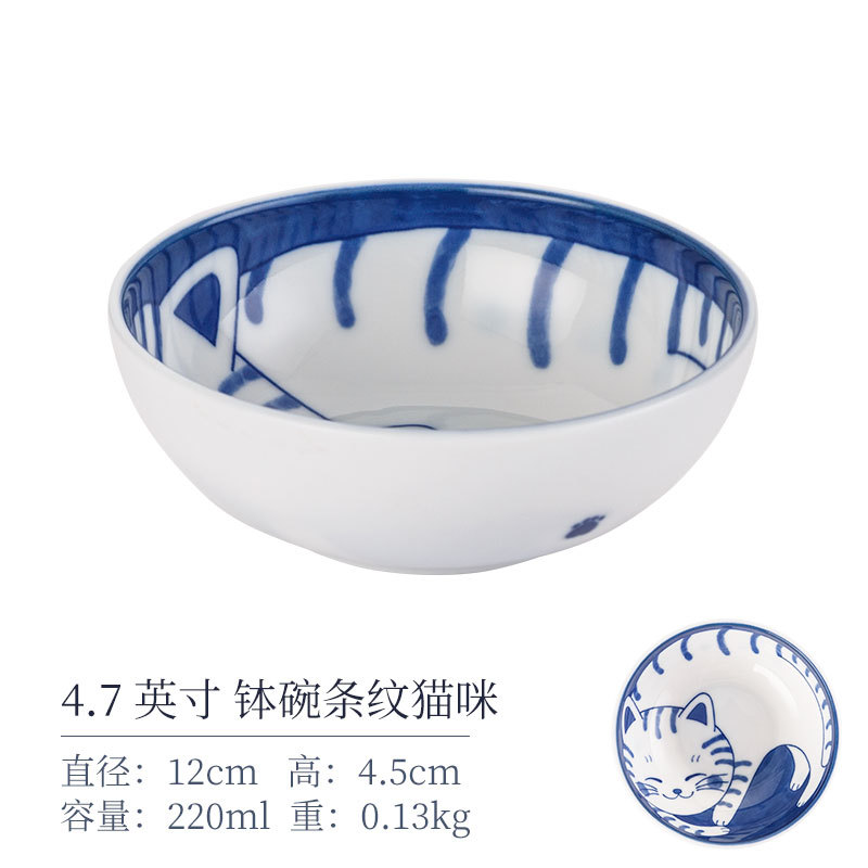 Миска полосатый кот 12см.