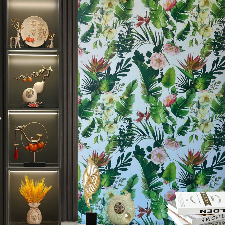 Yapay Yeşil Bitki Çiçek Kendinden Yapışkanlı Ev Dekorasyonu Yapı Malzemeleri TV Arka Plan Duvar Yatak Odası Oturma Odası_voghion.com