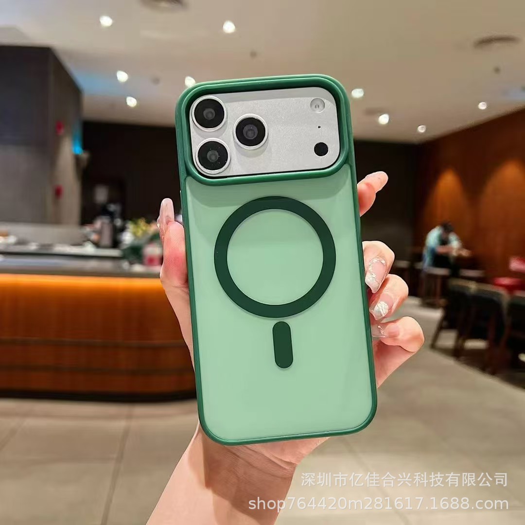 Nuevo impacto de la piel succión de color para iPhone17promax caso de teléfono móvil cuatro líneas de molde manzana 16 color