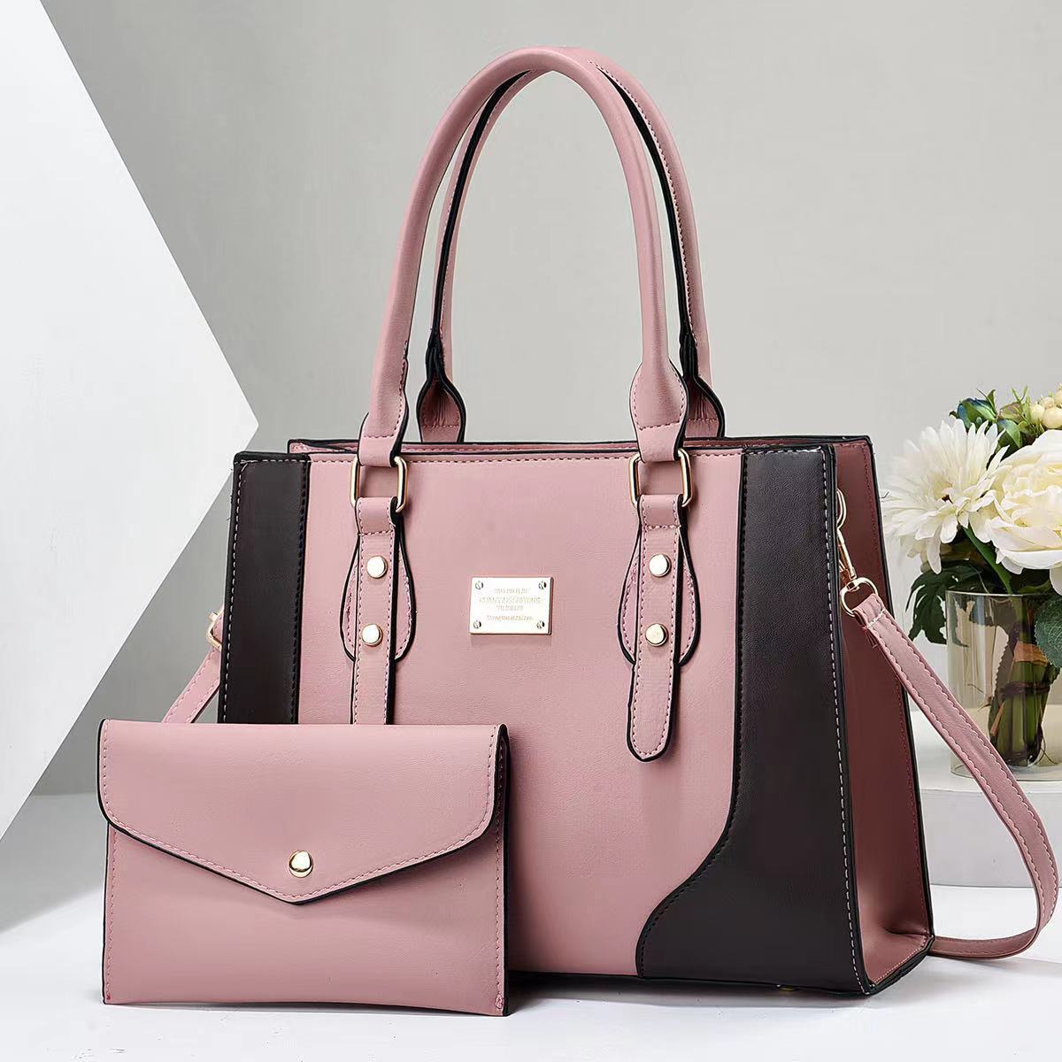 Sense de alta gama para mujer bolso de madre e hijo femenino 2023 nuevo color de contraste madre de mediana edad bolso de gran capacidad para madre práctico