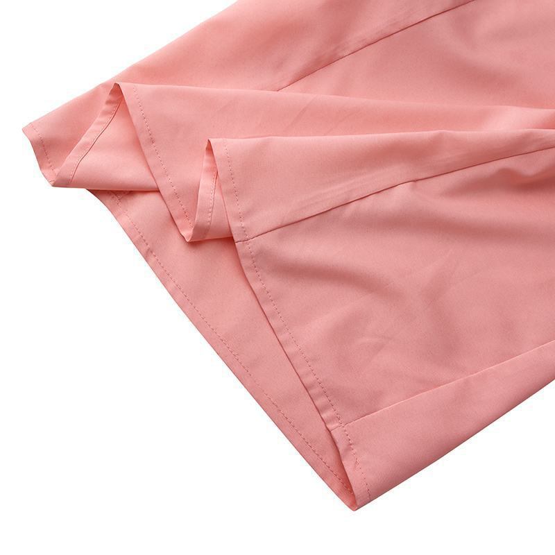 2026 Spring And Summer OL Women's Solid Color High Waist Wide Leg Pants Skinny Thin Casual Pants_ecoleips.com