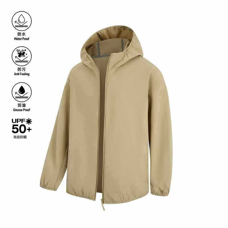 Spring New Hooded Sun Protection Clothing Men's Windproof Soft Shell Jacket Jacket Season Outdoor Sports Casual Jacket