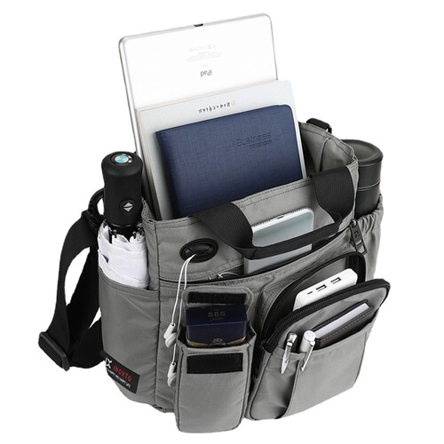 Cross-border upgraded portable shoulder bag, expandable travel business bag, backpack, men's and women's commuter crossbody bag