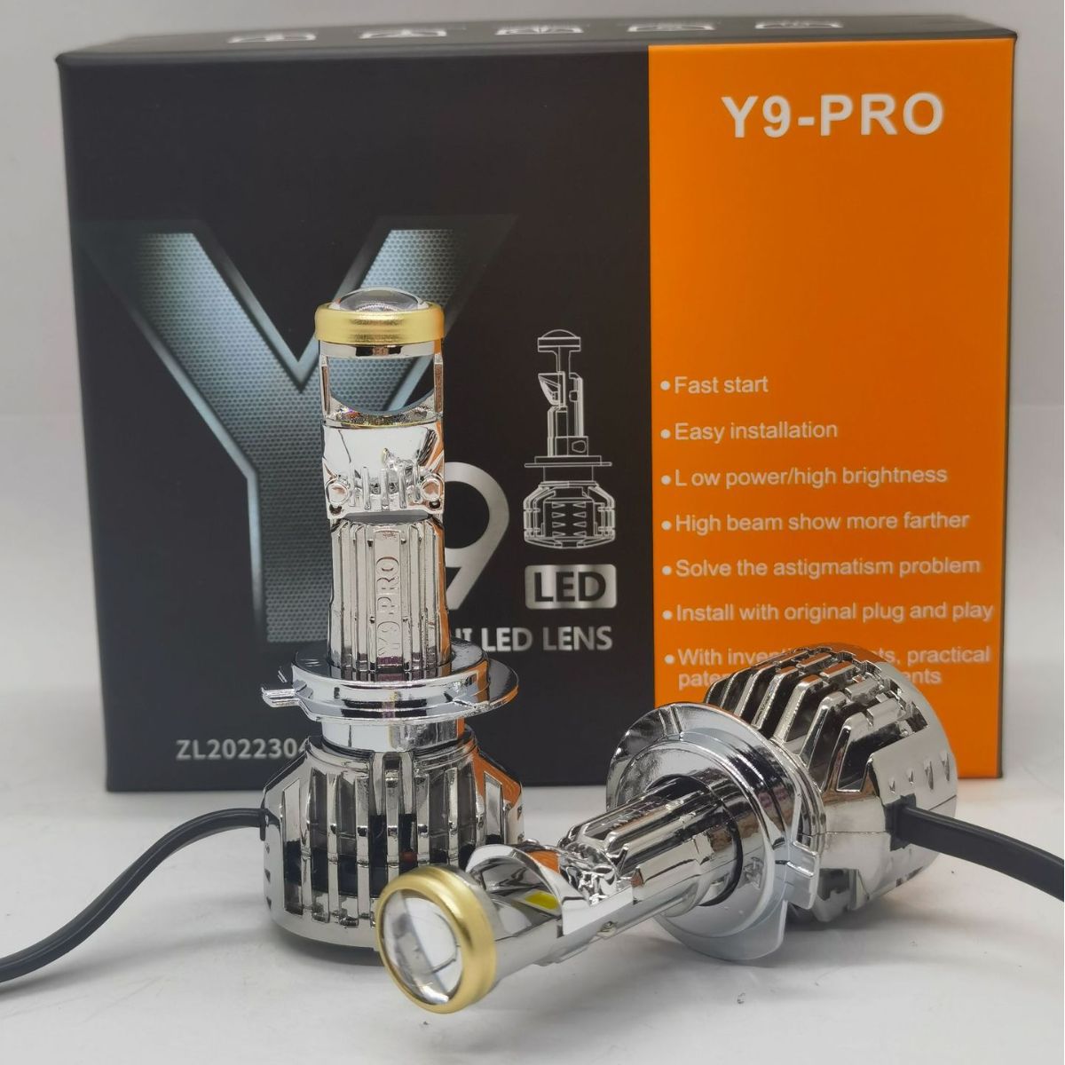 자동차 LED 헤드라이트 H4 작은 렌즈 Y8 Y6D Y3 Y4 T40 Y7D 자동차 오토바이 유니버설 12V-24V